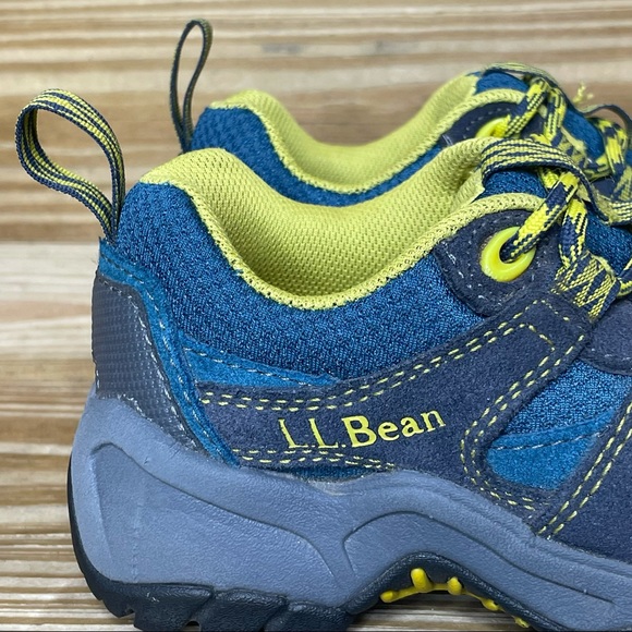 LLBean Toddler Boy’s 10 Blue/Yellow Fabric Athletic Lace Up Hiking Sneakers - Picture 2 of 12